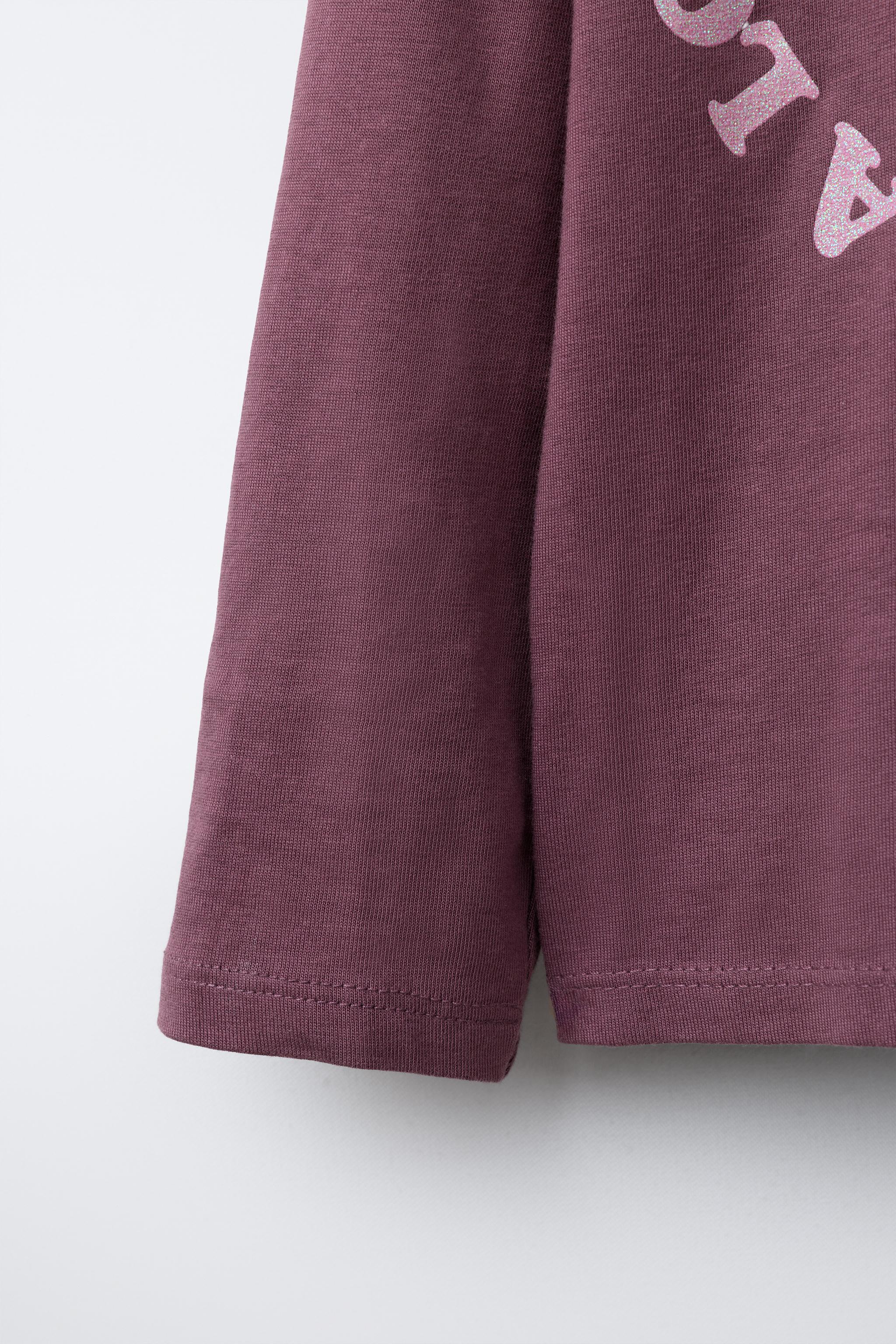 SPARKLY TEXT PRINT T-SHIRT